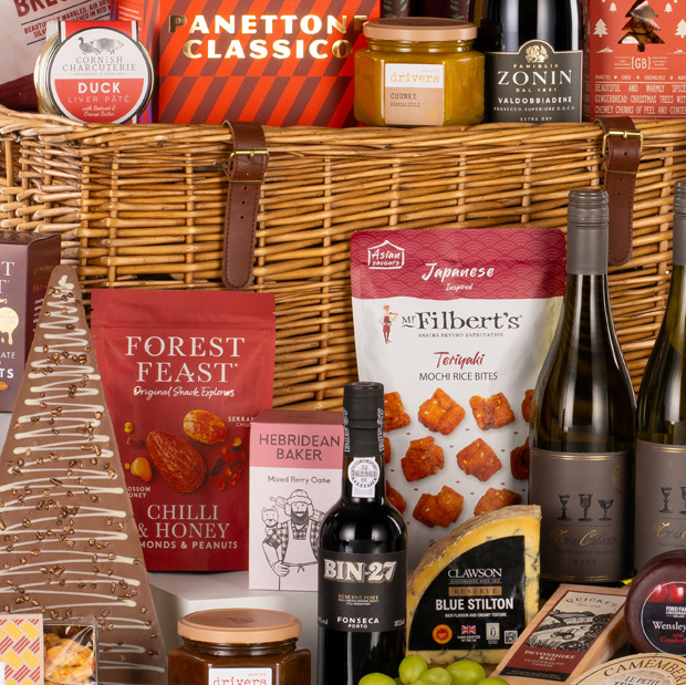 gift hamper with orange box